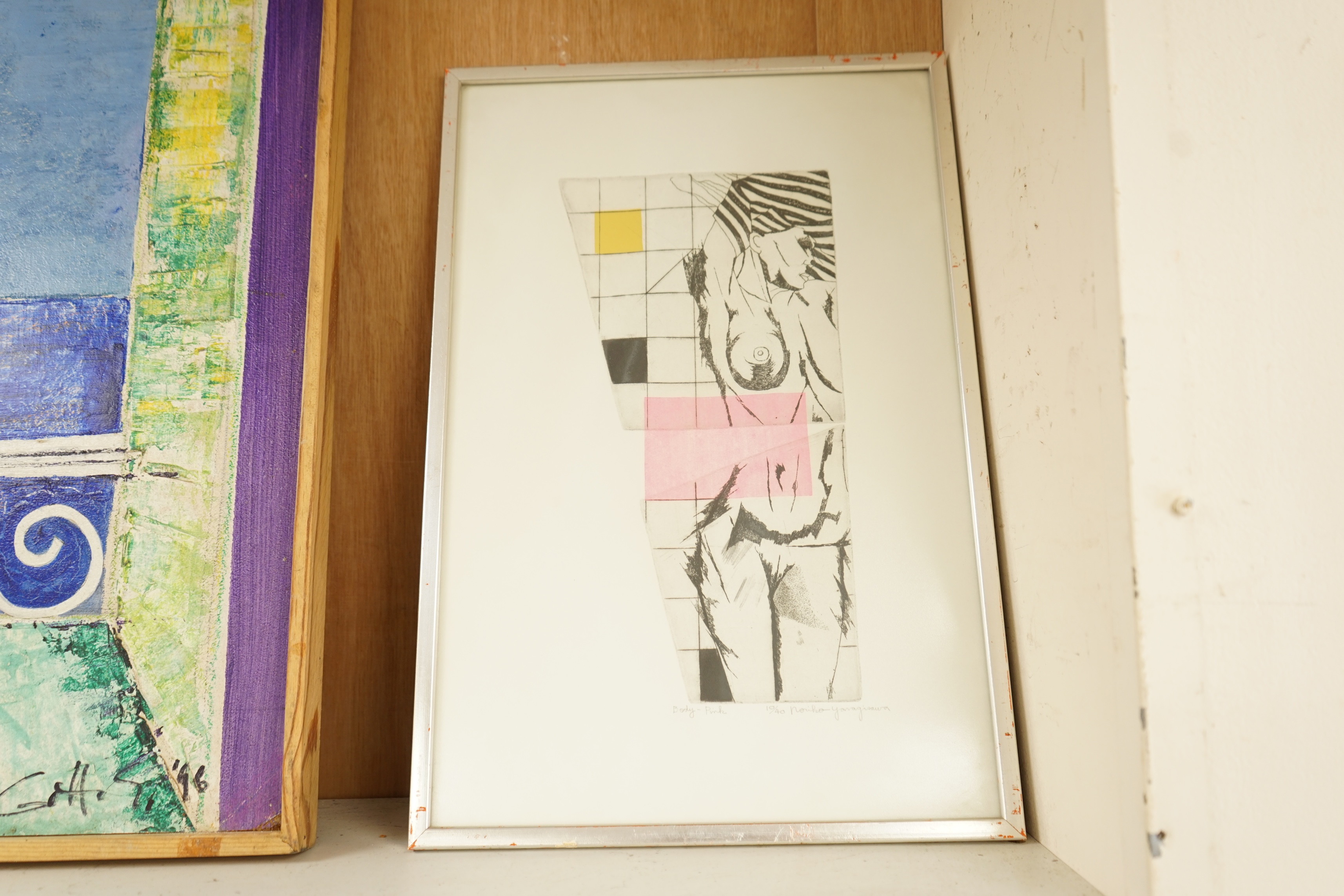 Noriko Yanagisawa (Japanese), colour etching, ‘Body-pink’, limited edition 10 of 40, signed in pencil, 43 x 28.5cm. Condition - fair